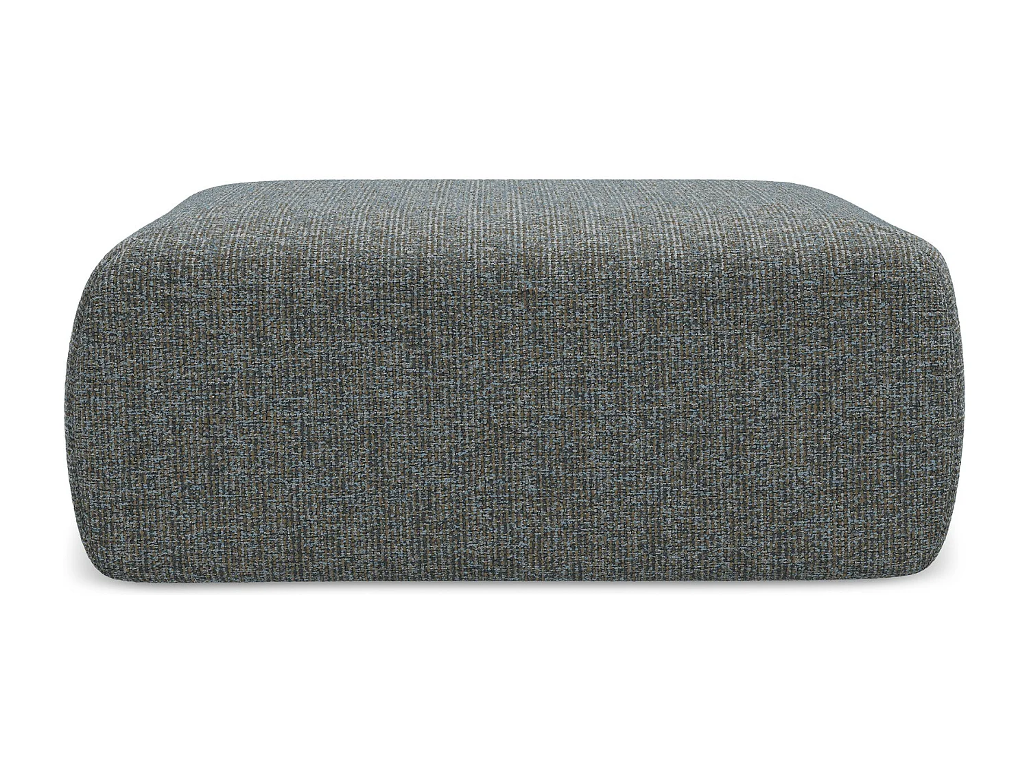 Pouf en tissu texturé - acier - KAPUA