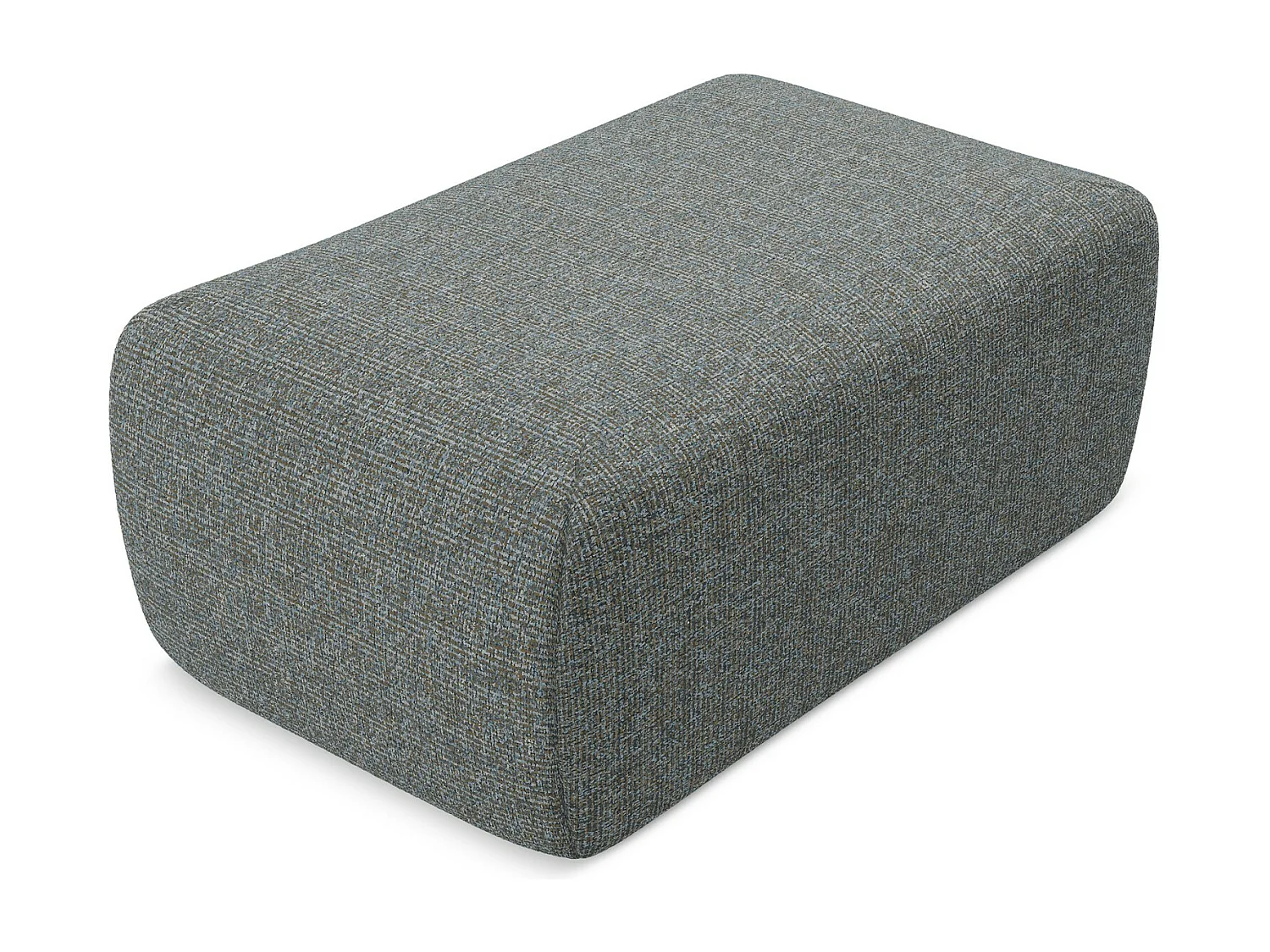 Pouf en tissu texturé - acier - KAPUA