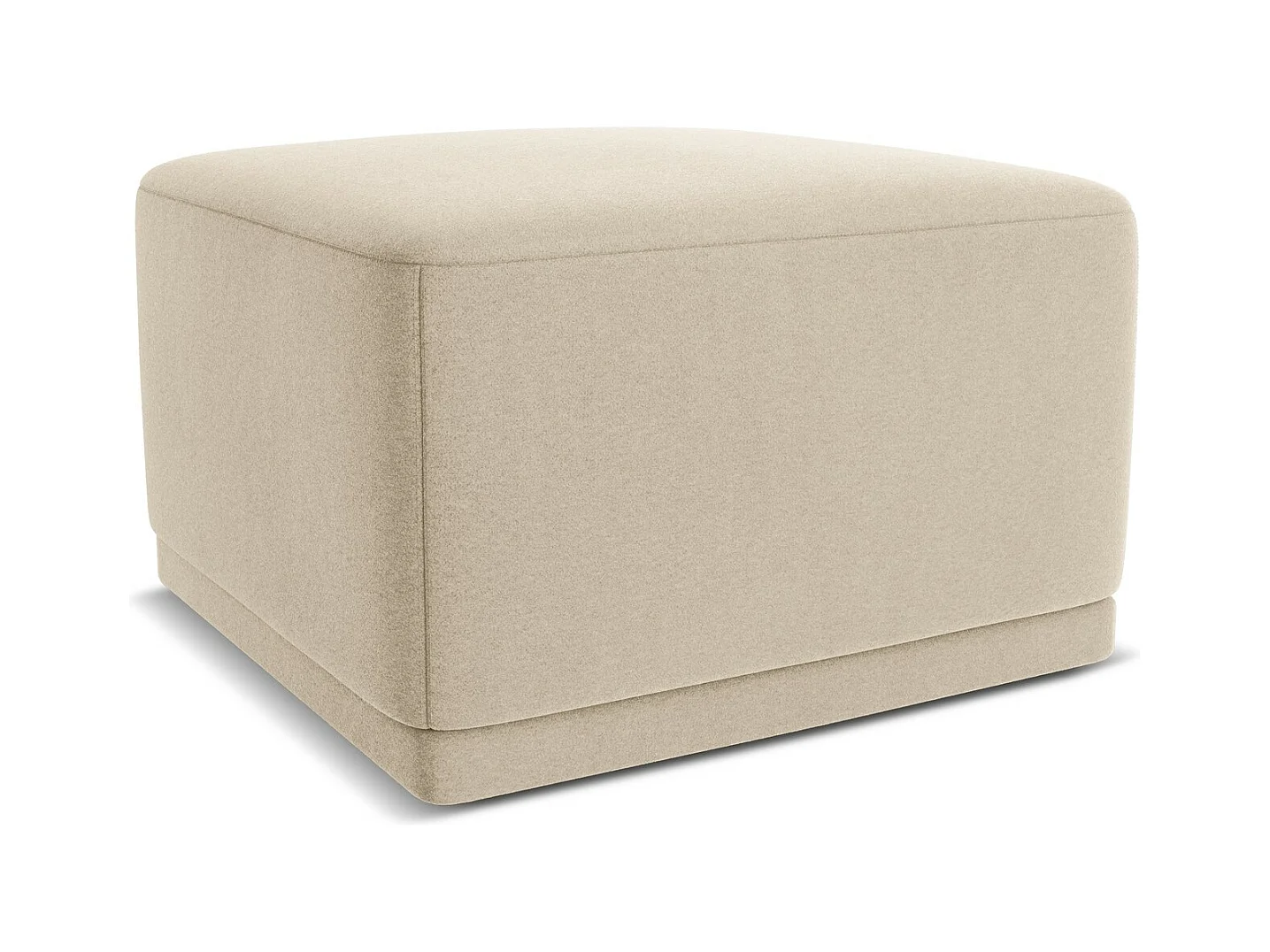 Pouf - Hocker - Samt - Hell beige - KAILA