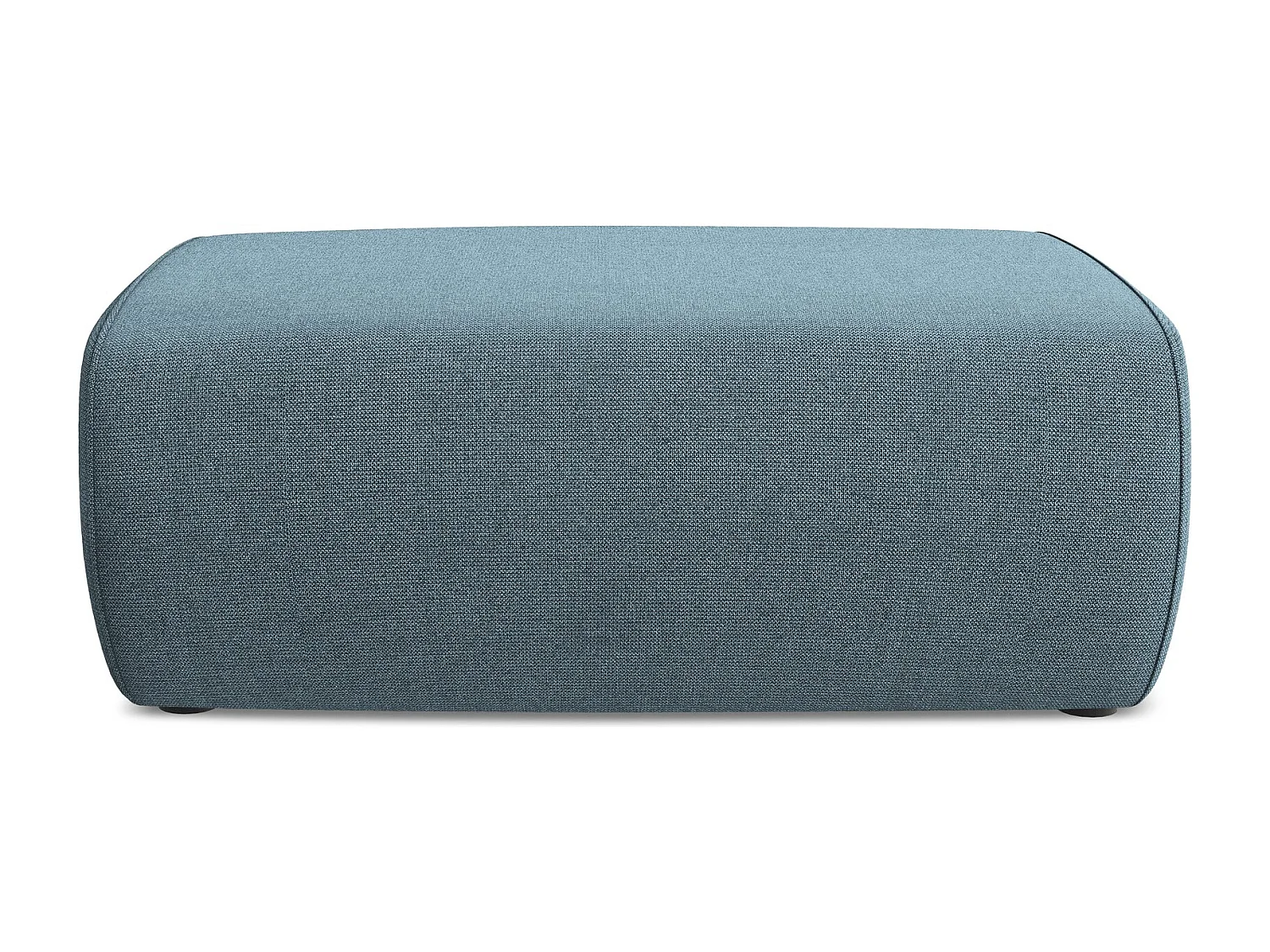 Pouf en tissu texturé - bleu clair - NANEA