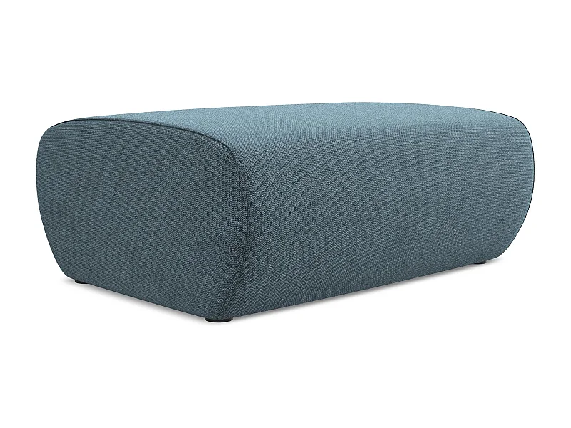 Pouf en tissu texturé - bleu clair - NANEA