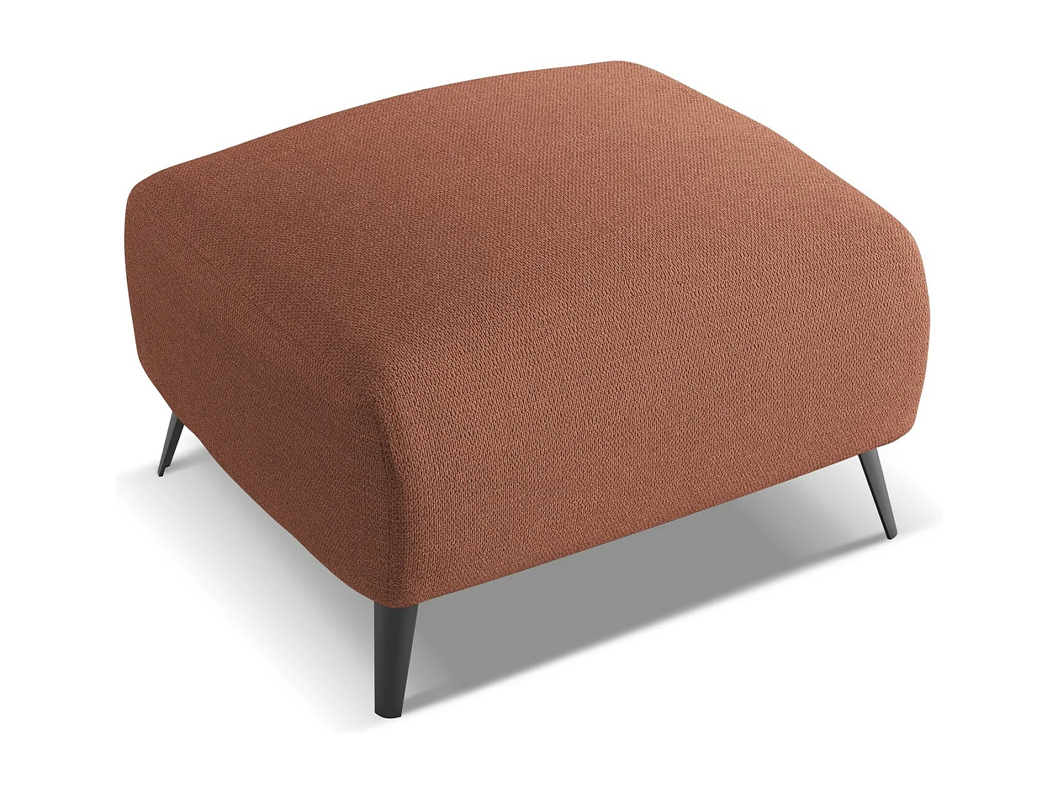 Pouf en tissu chenille - rose sourd - MALIE