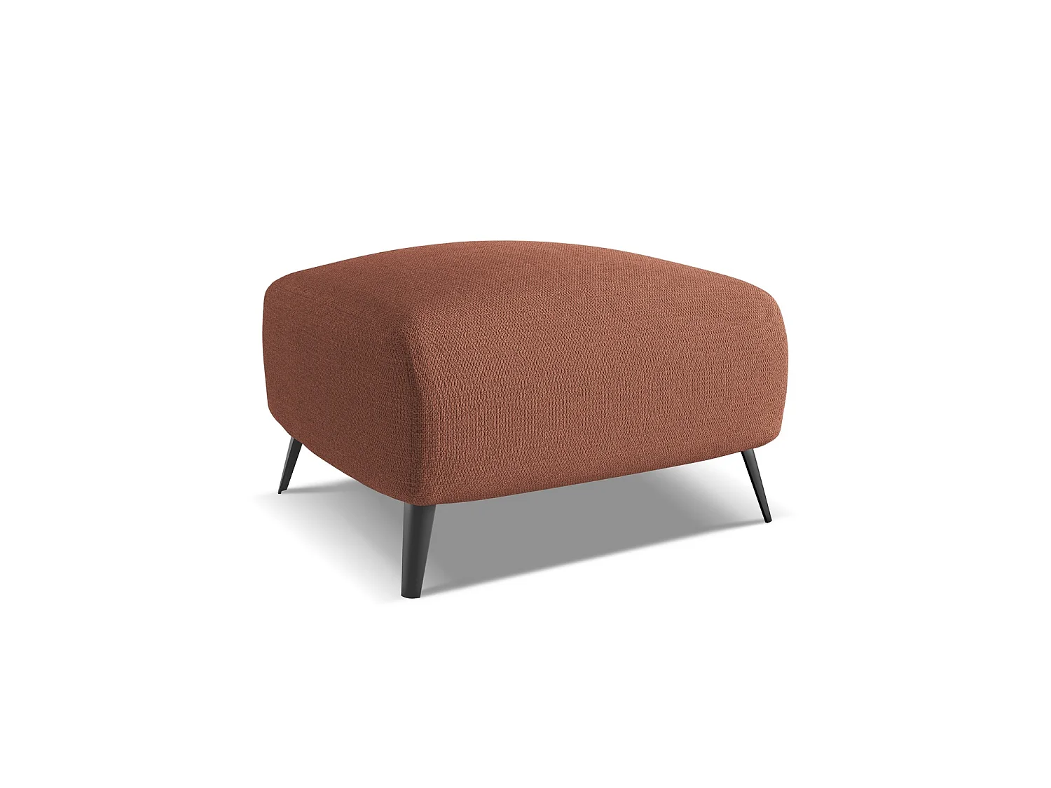 Pouf en tissu chenille - rose sourd - GENOVA
