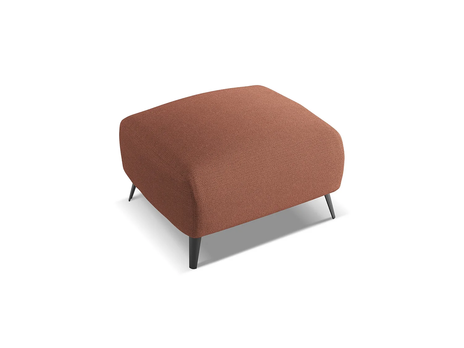 Pouf en tissu chenille - rose sourd - GENOVA