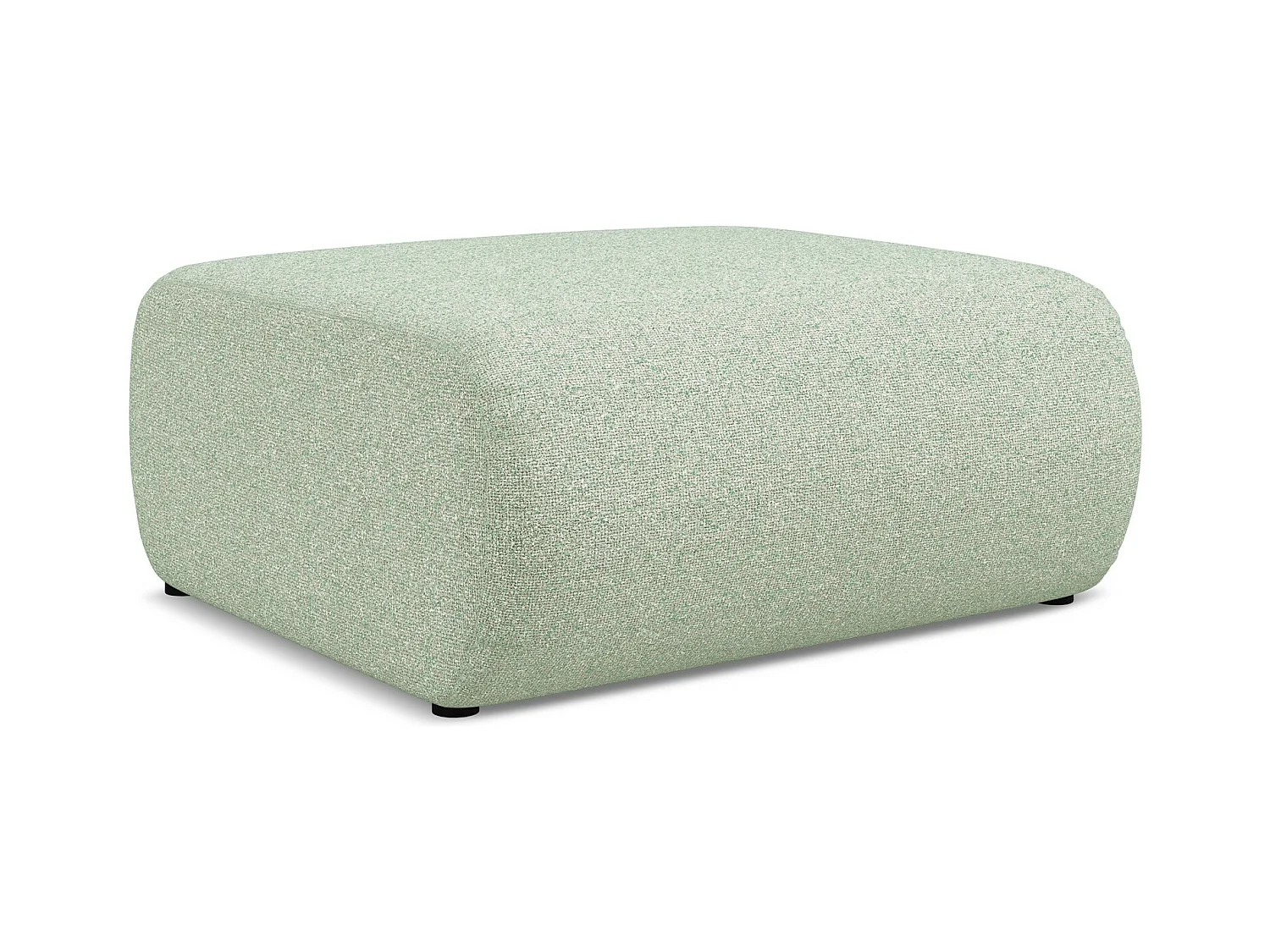Pouf en tissu texturé - vert clair - EKAHI