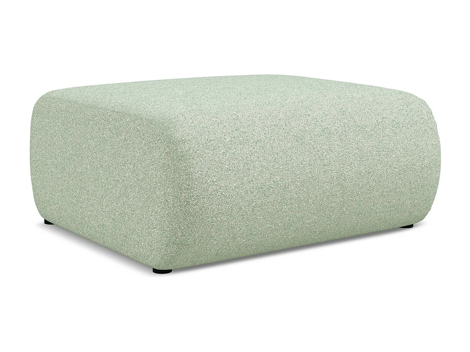 Pouf en tissu texturé - vert clair - EKAHI