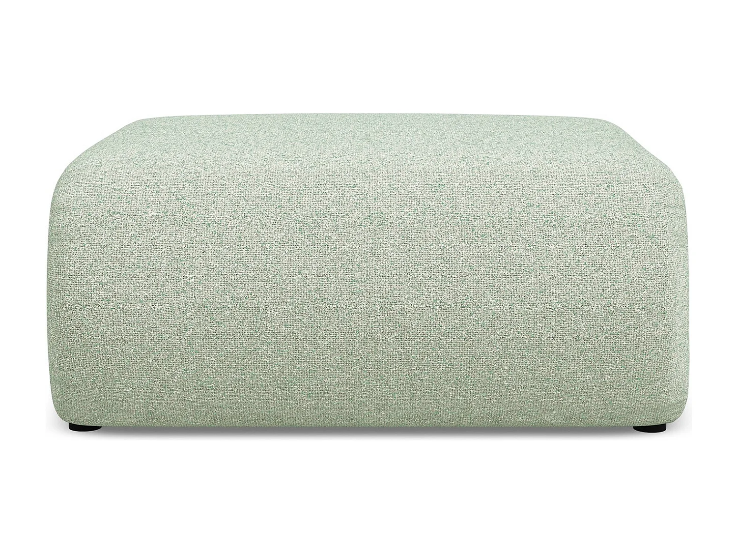 Pouf en tissu texturé - vert clair - EKAHI