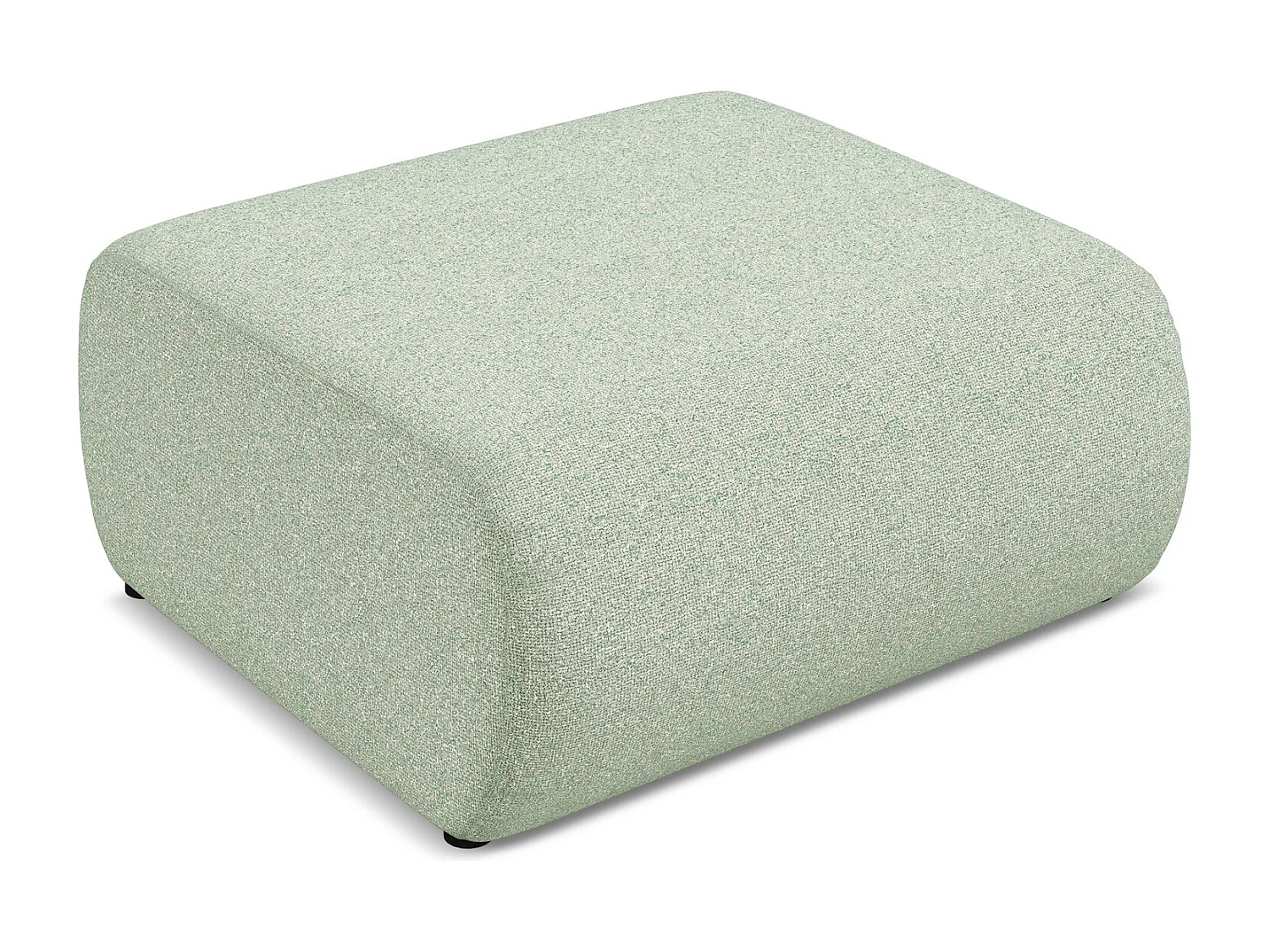 Pouf en tissu texturé - vert clair - EKAHI