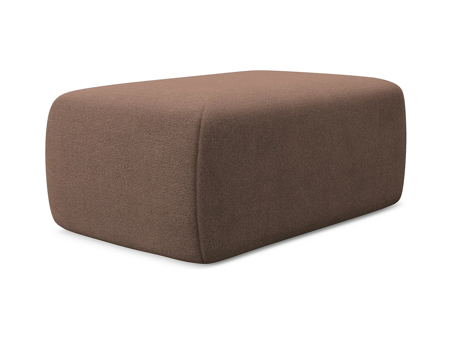 Pouf en tissu texturé - rose poudré - KAPUA