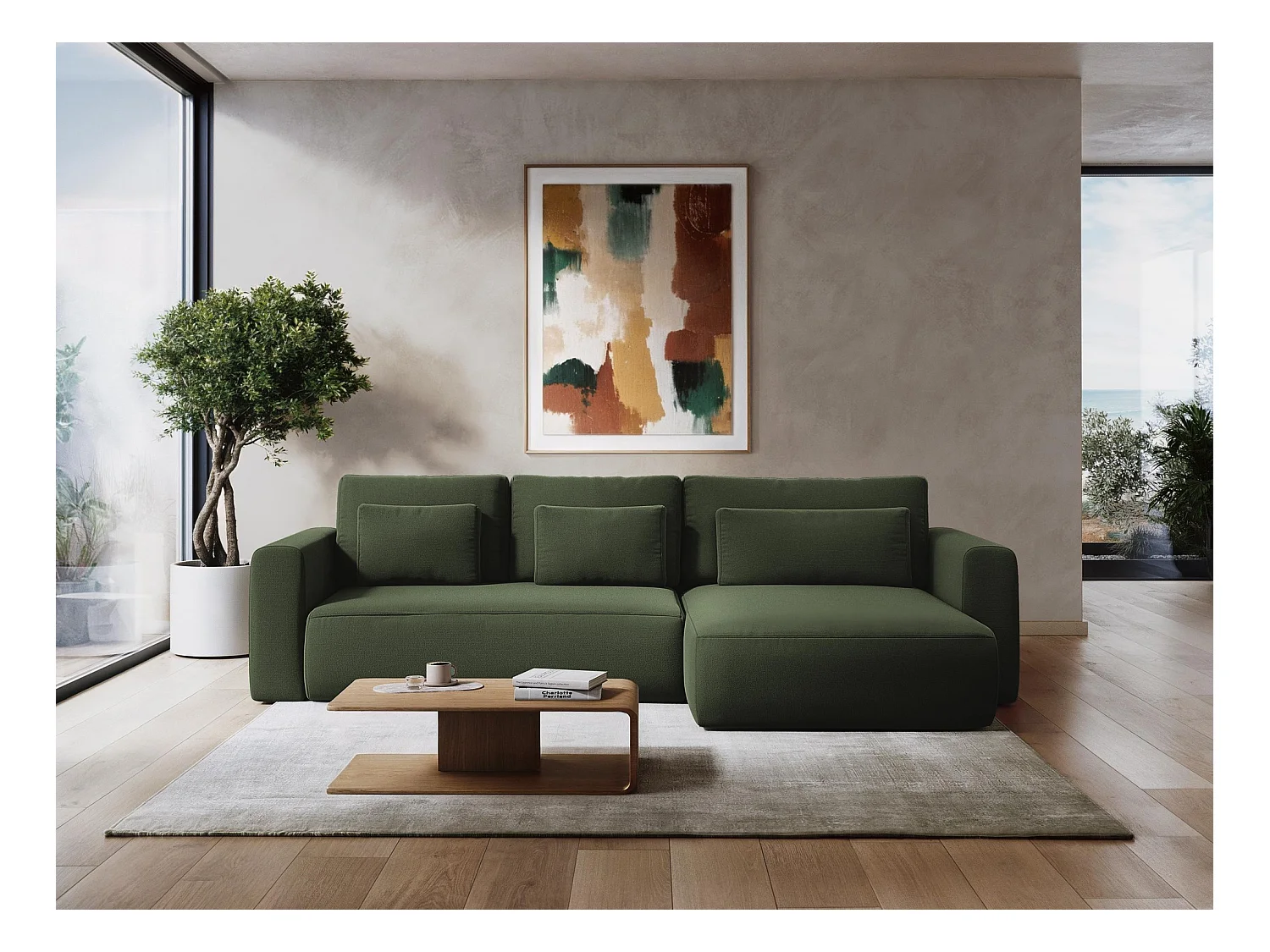 Pouf - Hocker - Strukturstoff - Puderrosa - KAPUA