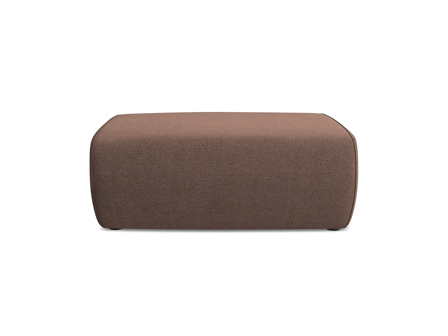 Pouf en tissu texturé - rose poudré - PERUGIA