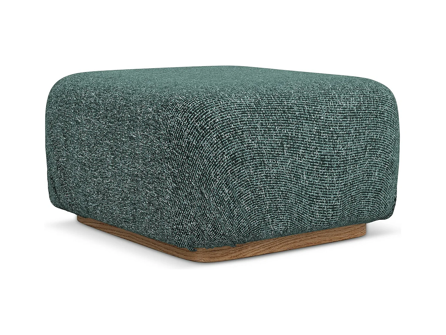 Pouf en tissu texturé - jeans - AILANI