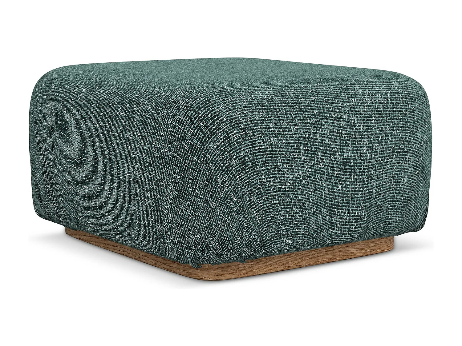Pouf en tissu texturé - jeans - AILANI