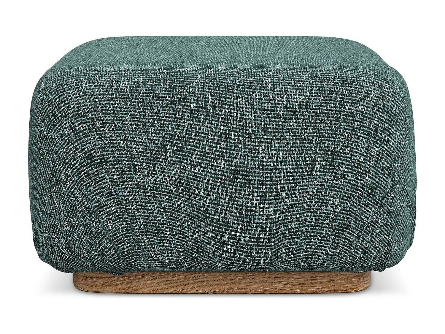 Pouf en tissu texturé - jeans - AILANI
