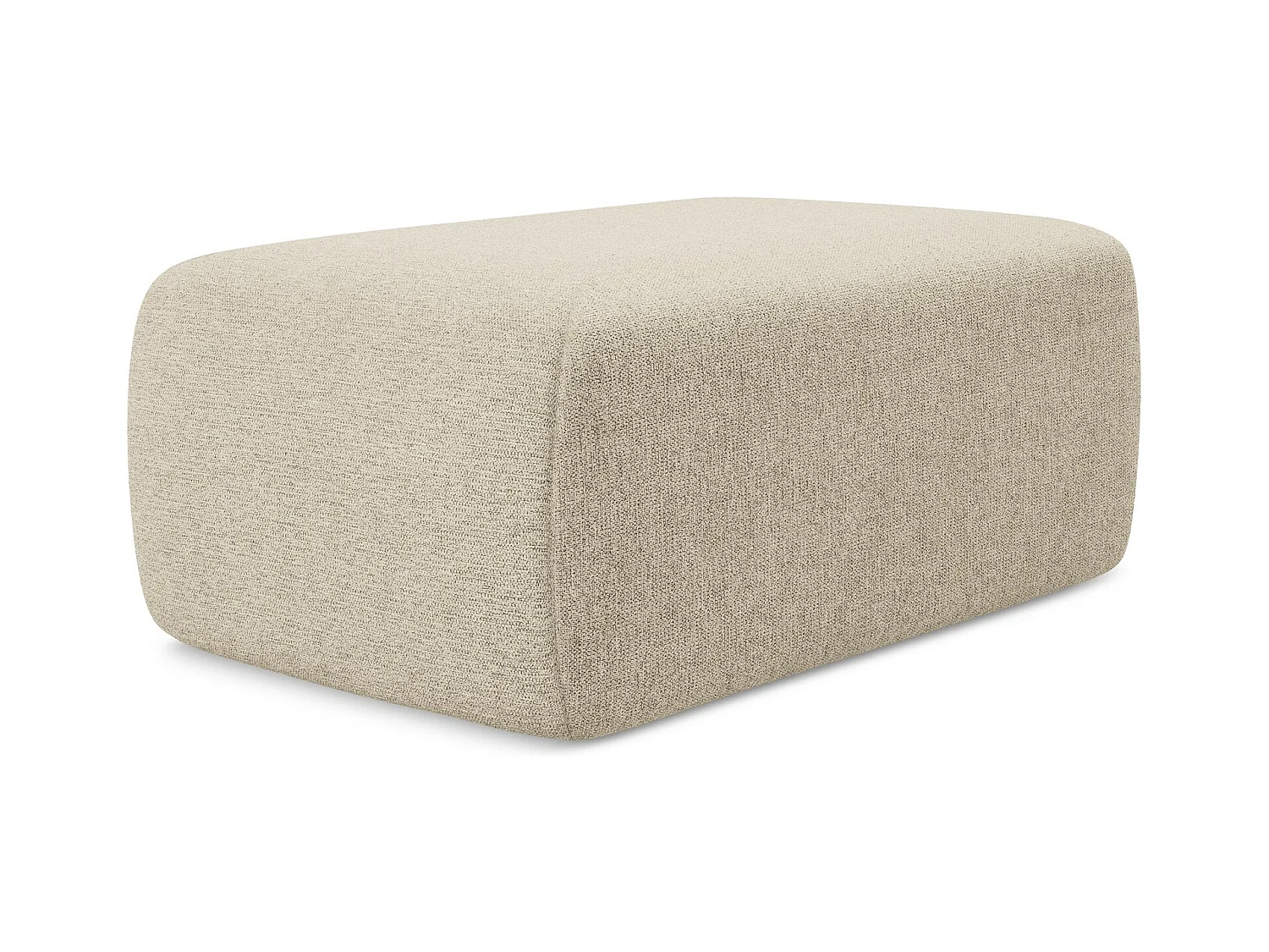 Pouf - Hocker - Chenille - Dunkelbeige - NANEA