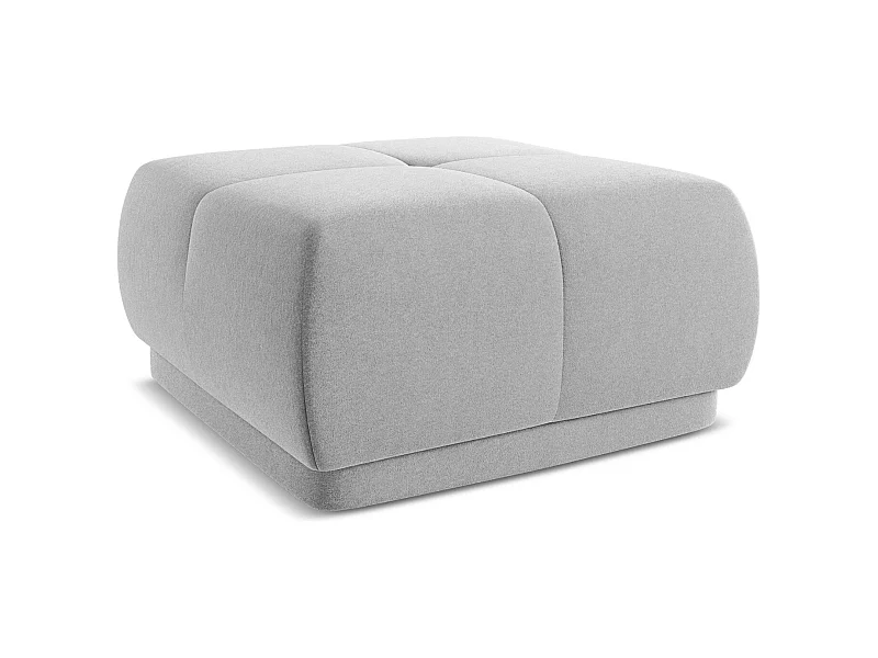 Pouf - Hocker - Samt - Grau - HOKU