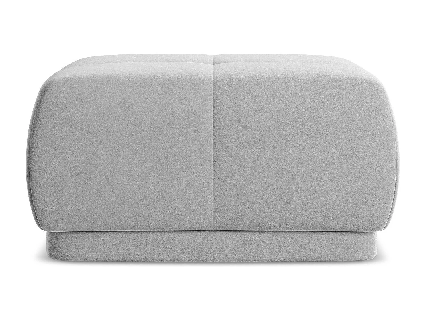 Pouf en velours - gris - HOKU