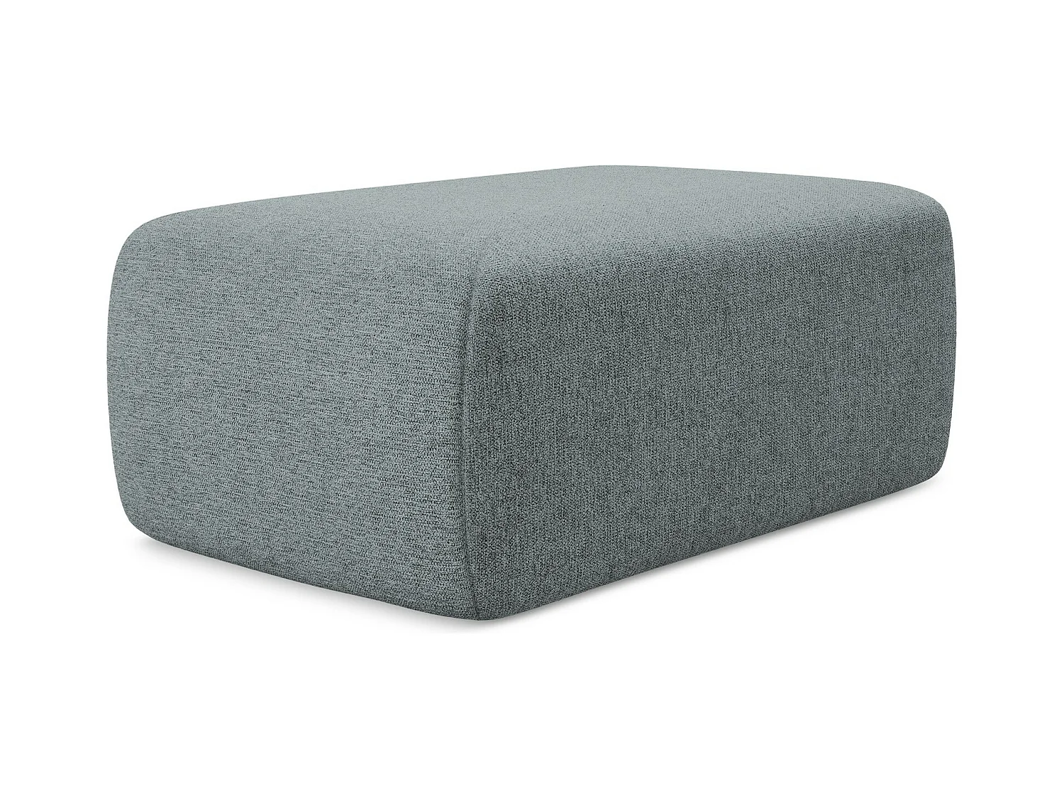 Pouf en tissu chenille - jeans - NANEA