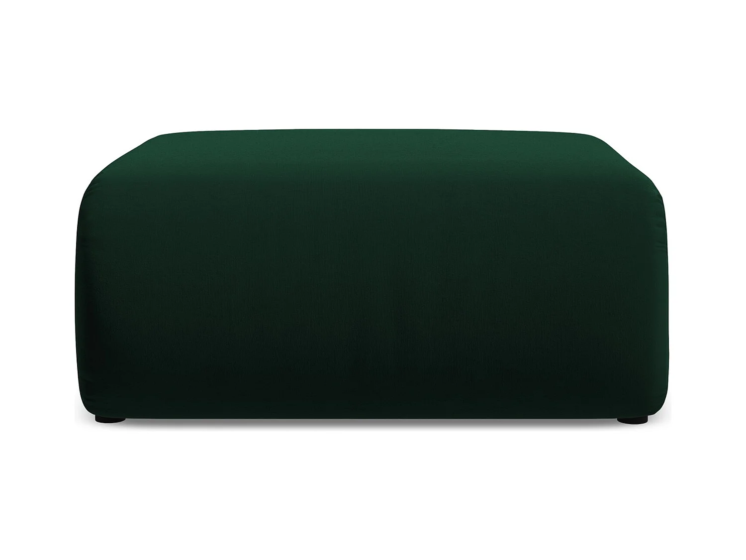 Puff em veludo verde garrafa - EKAHI