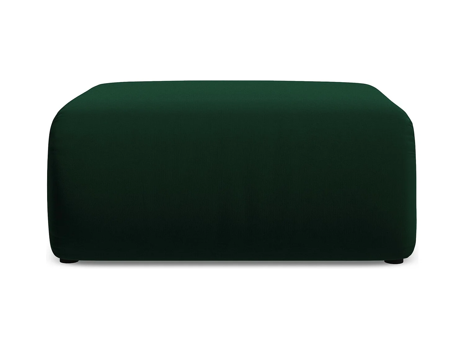 Pufa - z tkaniny welwetowej - butelkowa zieleń - EKAHI