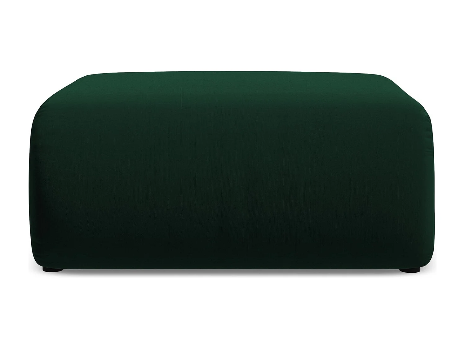 Poef van flessengroen velours - EKAHI