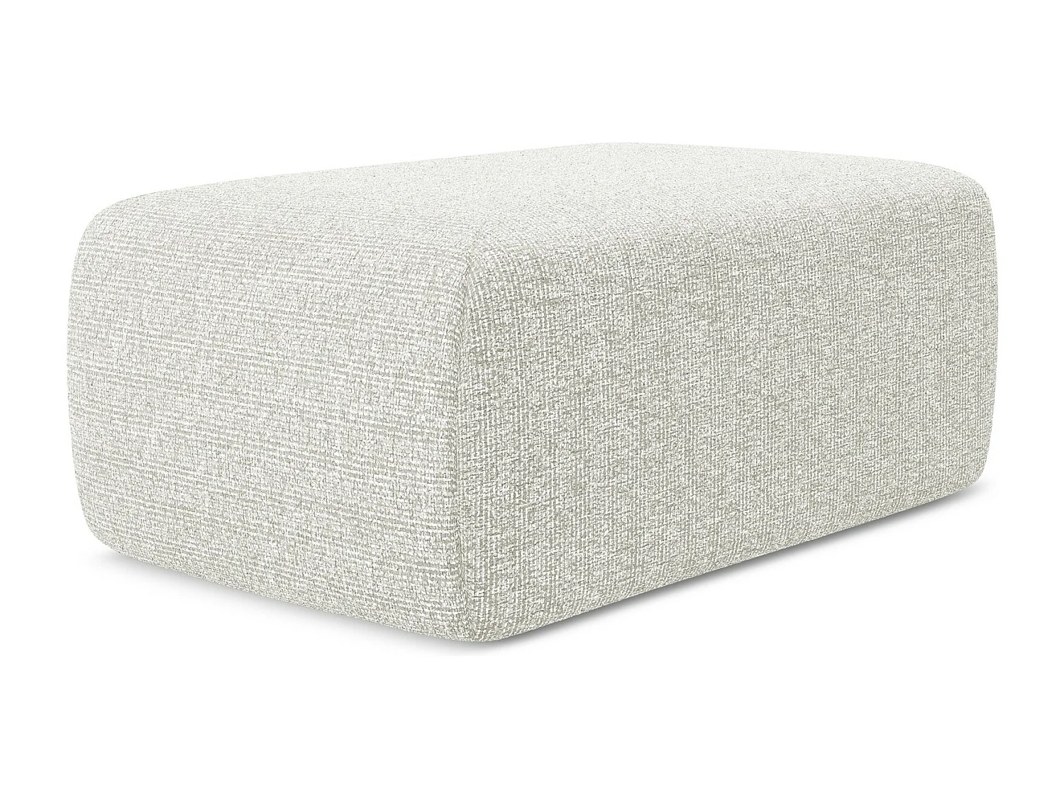 Pufa - z tkaniny strukturalnej - jasny beż - KAPUA