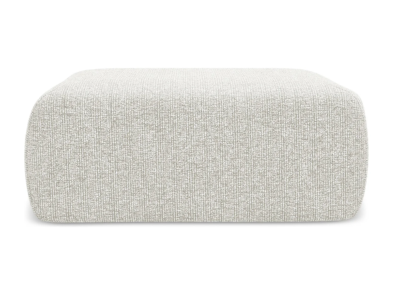 Pufa - z tkaniny strukturalnej - jasny beż - KAPUA