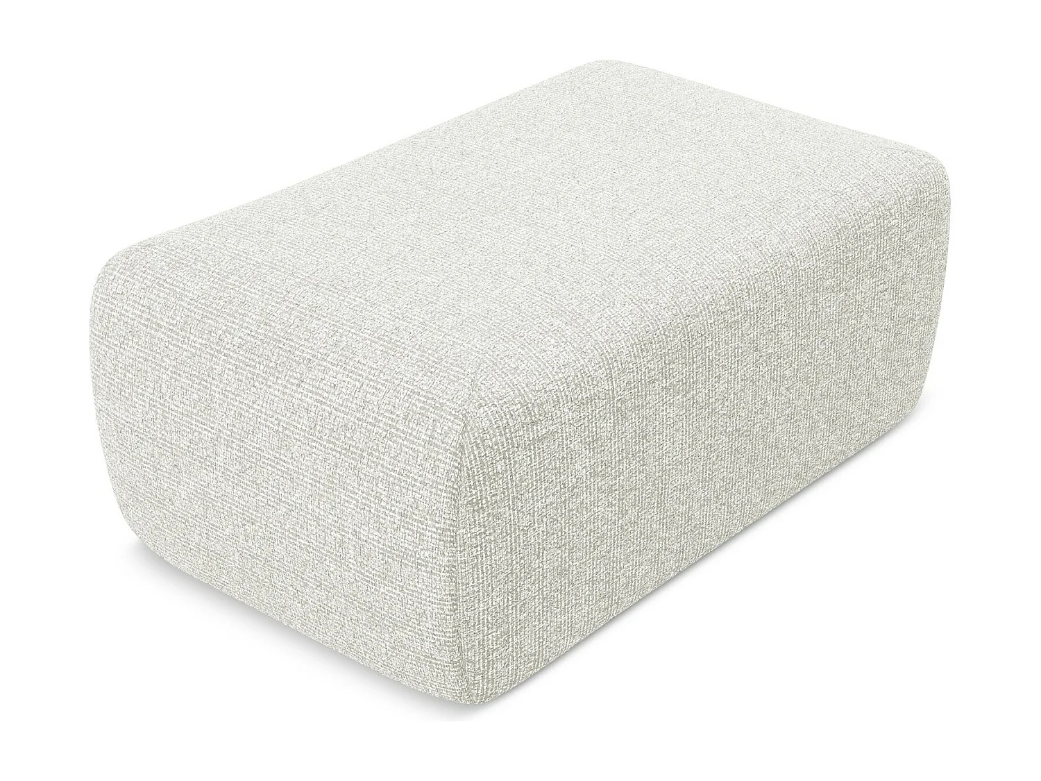 Pufa - z tkaniny strukturalnej - jasny beż - KAPUA