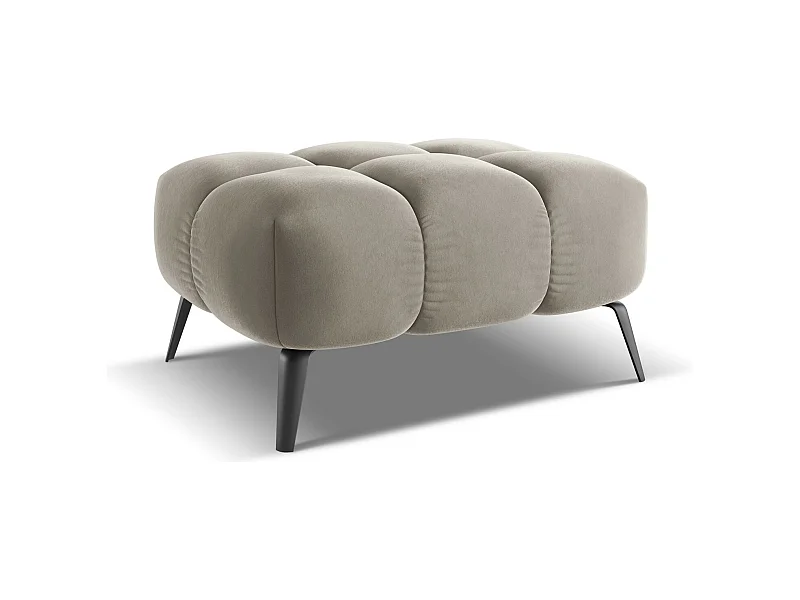 Poef van taupe velours - NALU