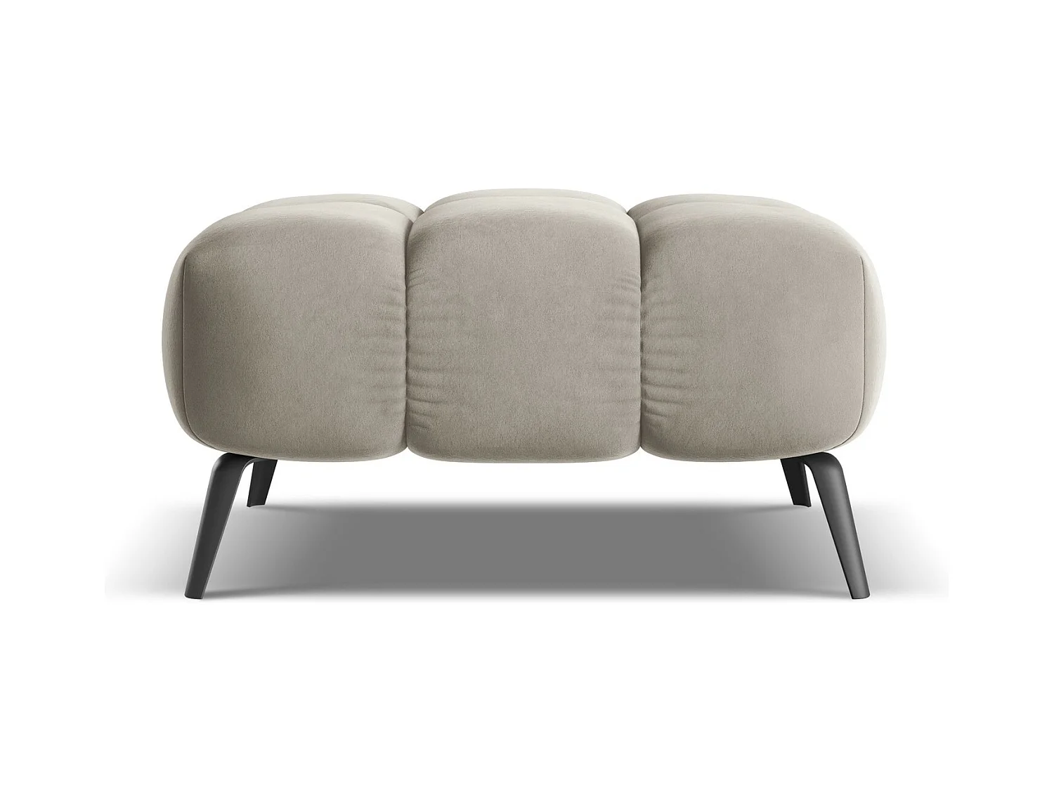 Pouf - Hocker - Samt - Taupe - NALU