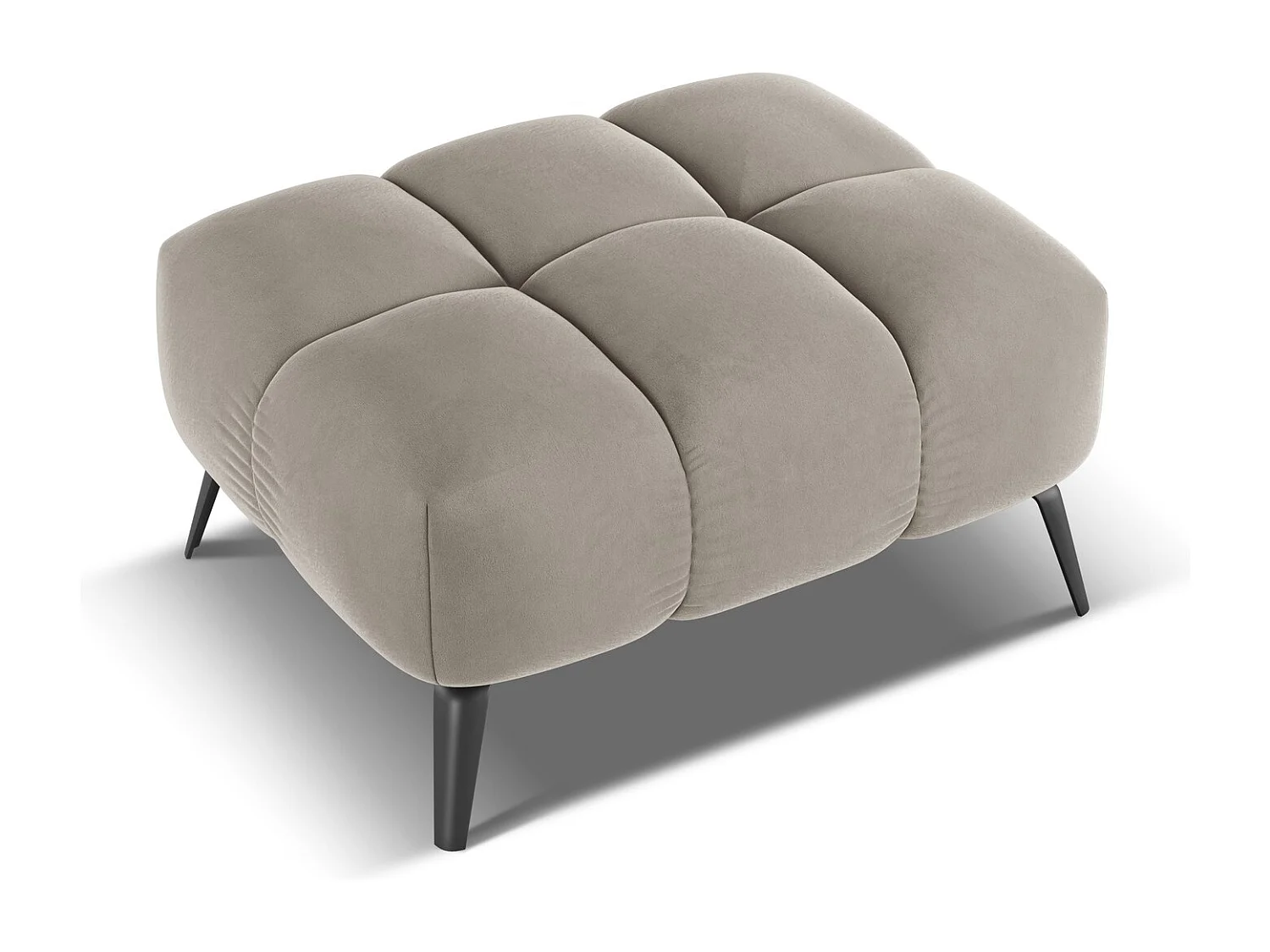 Pouf - Hocker - Samt - Taupe - NALU