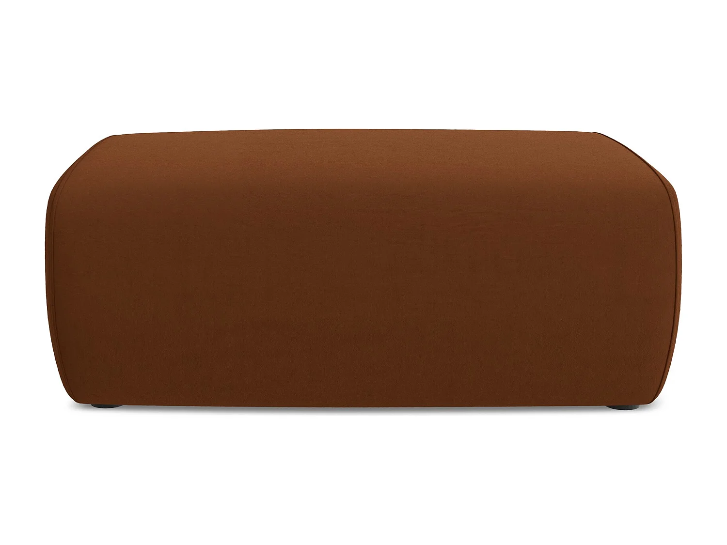 Pouf - Hocker - Samt - Terrakotta - NANEA