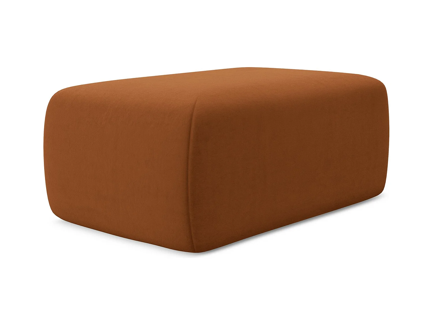 Pouf - Hocker - Samt - Terrakotta - NANEA