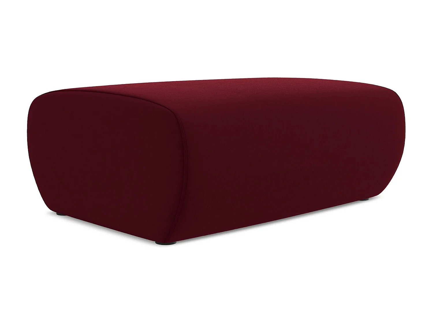 Pouf - Hocker - Samt - Burgund - NANEA