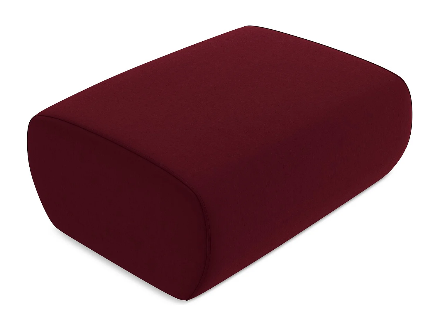 Pouf - Hocker - Samt - Burgund - NANEA