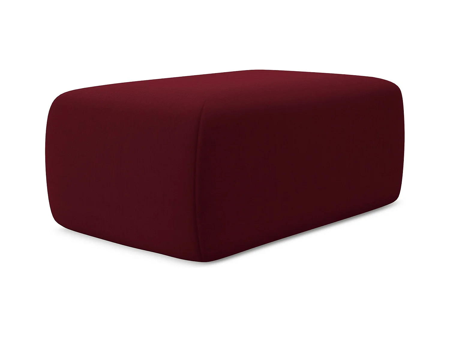 Pouf - Hocker - Samt - Burgund - NANEA