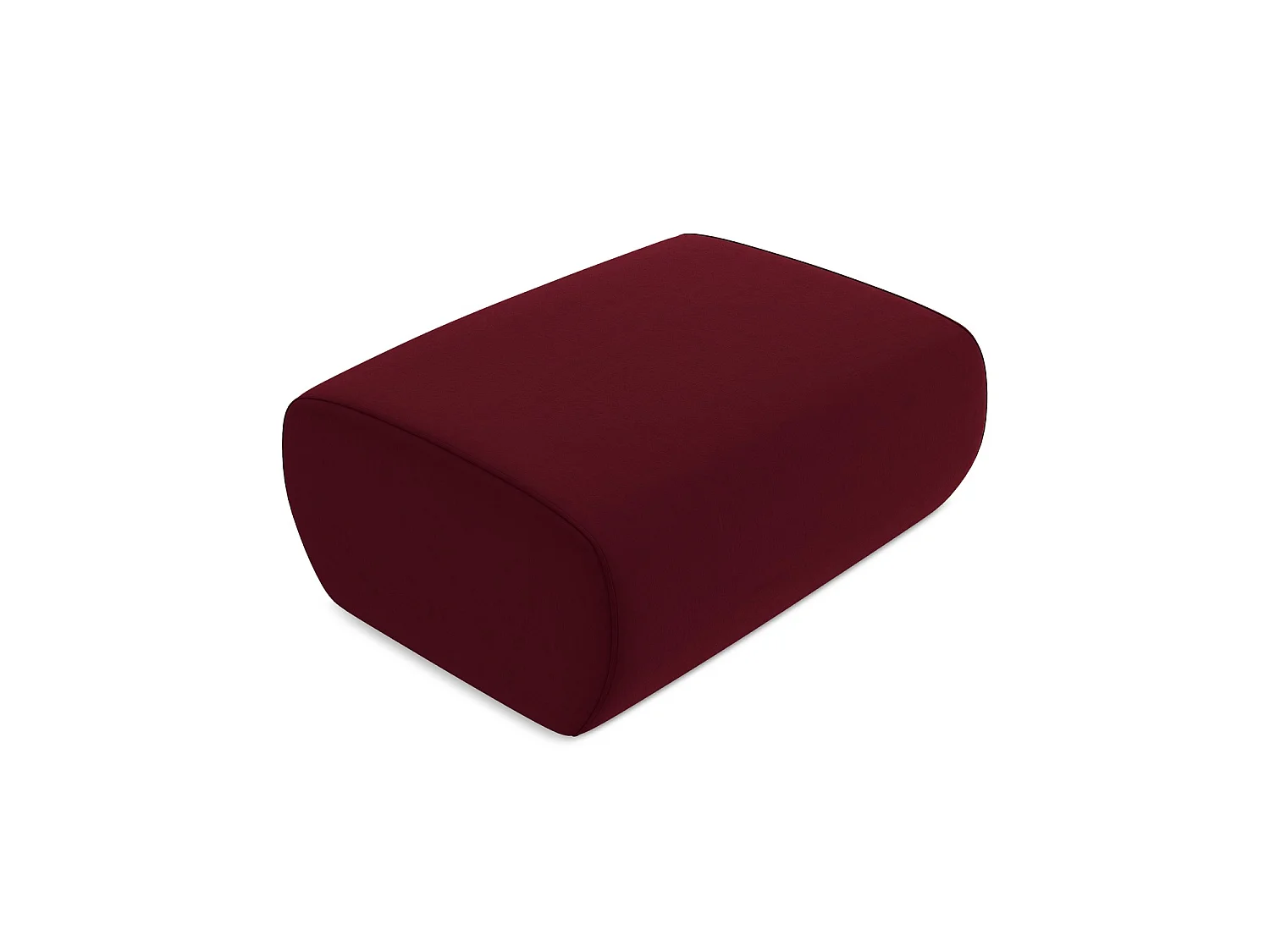 Pouf en velours - bourgogne - PALERMO