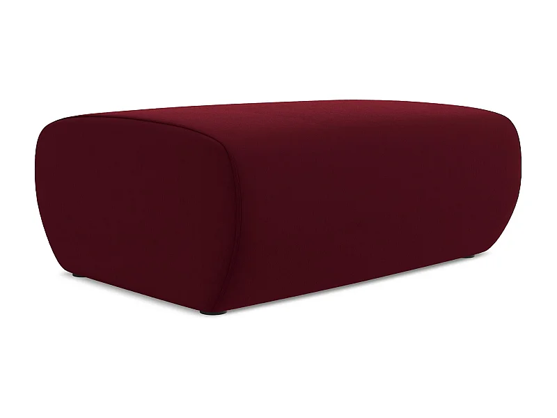 Pouf en velours - bourgogne - NANEA