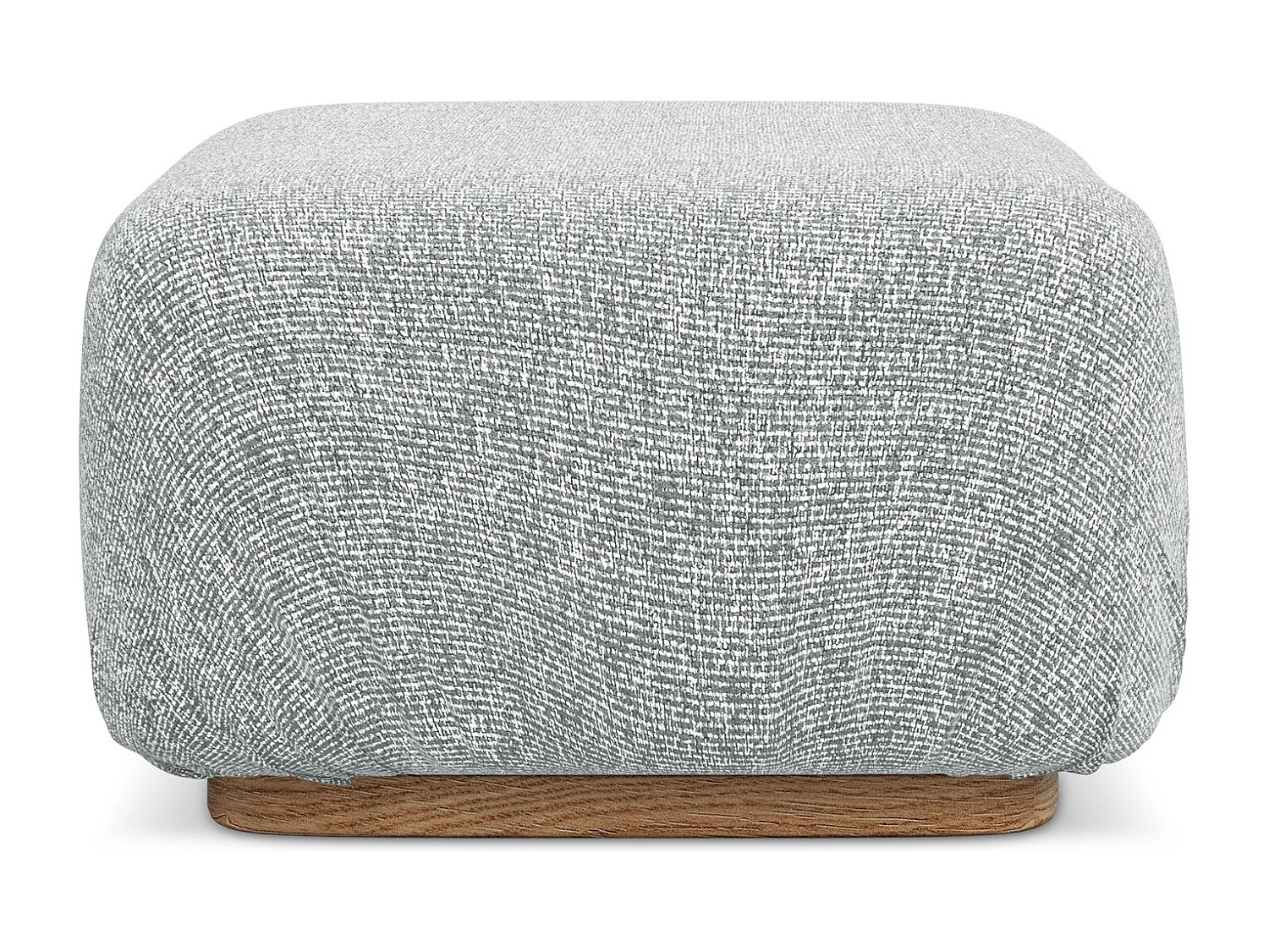 Pouf en tissu texturé - argent - AILANI