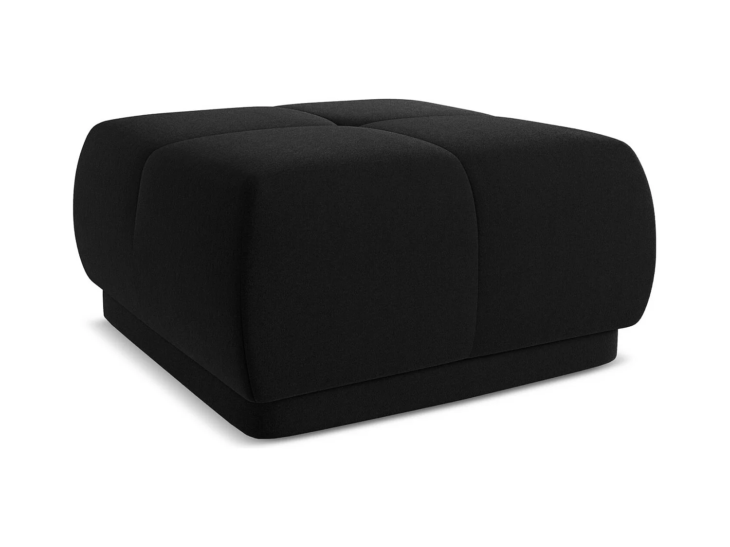 Pouf - Hocker - Samt - Schwarz - HOKU