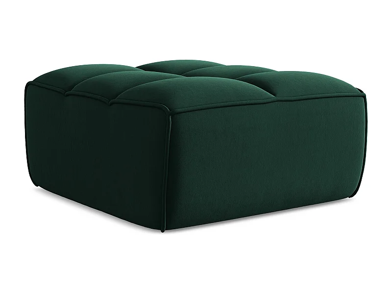 Pouf en velours - bouteille verte - KALAI