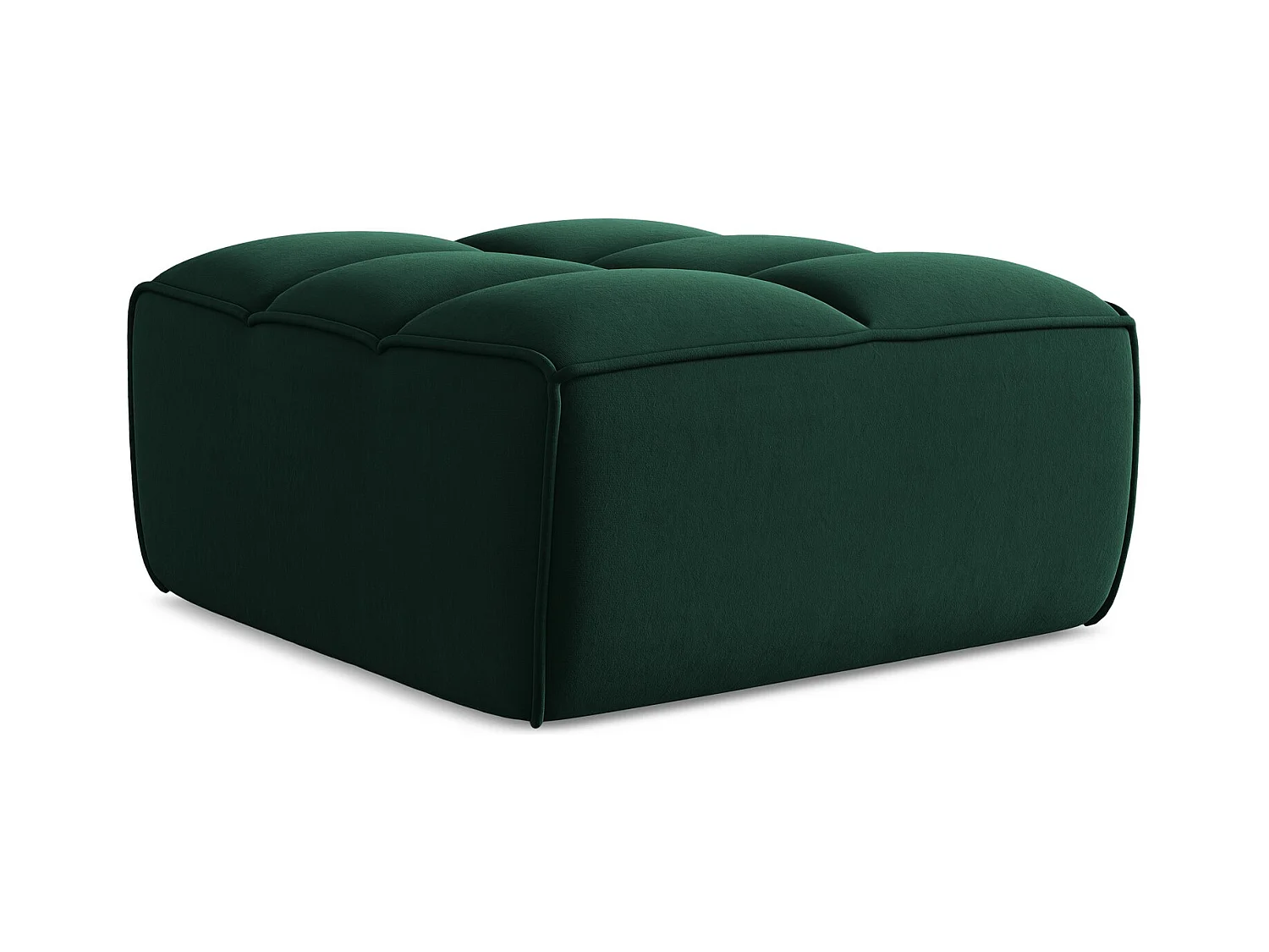 Pouf en velours - bouteille verte - KALAI