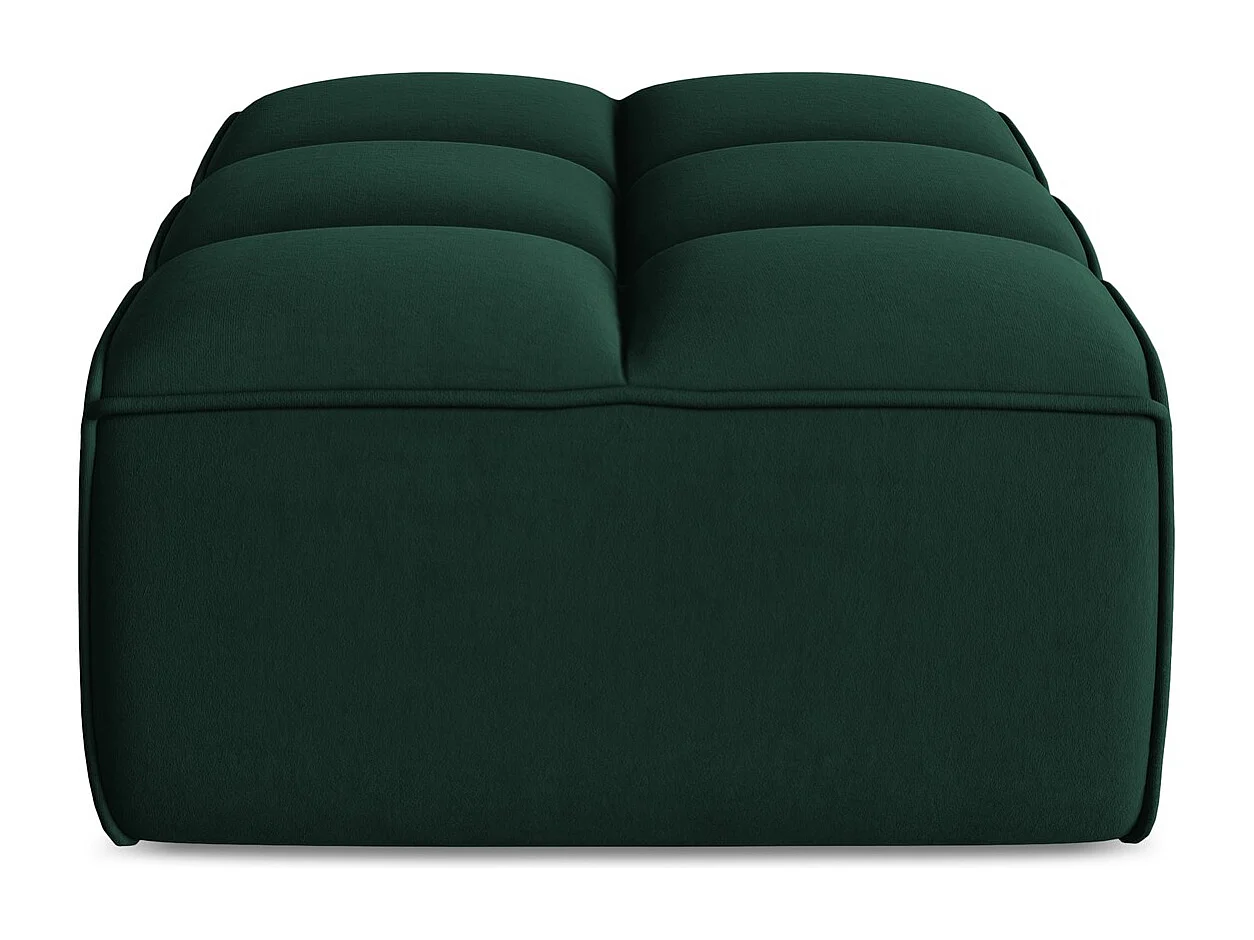 Poef van flessengroen velours - KALAI