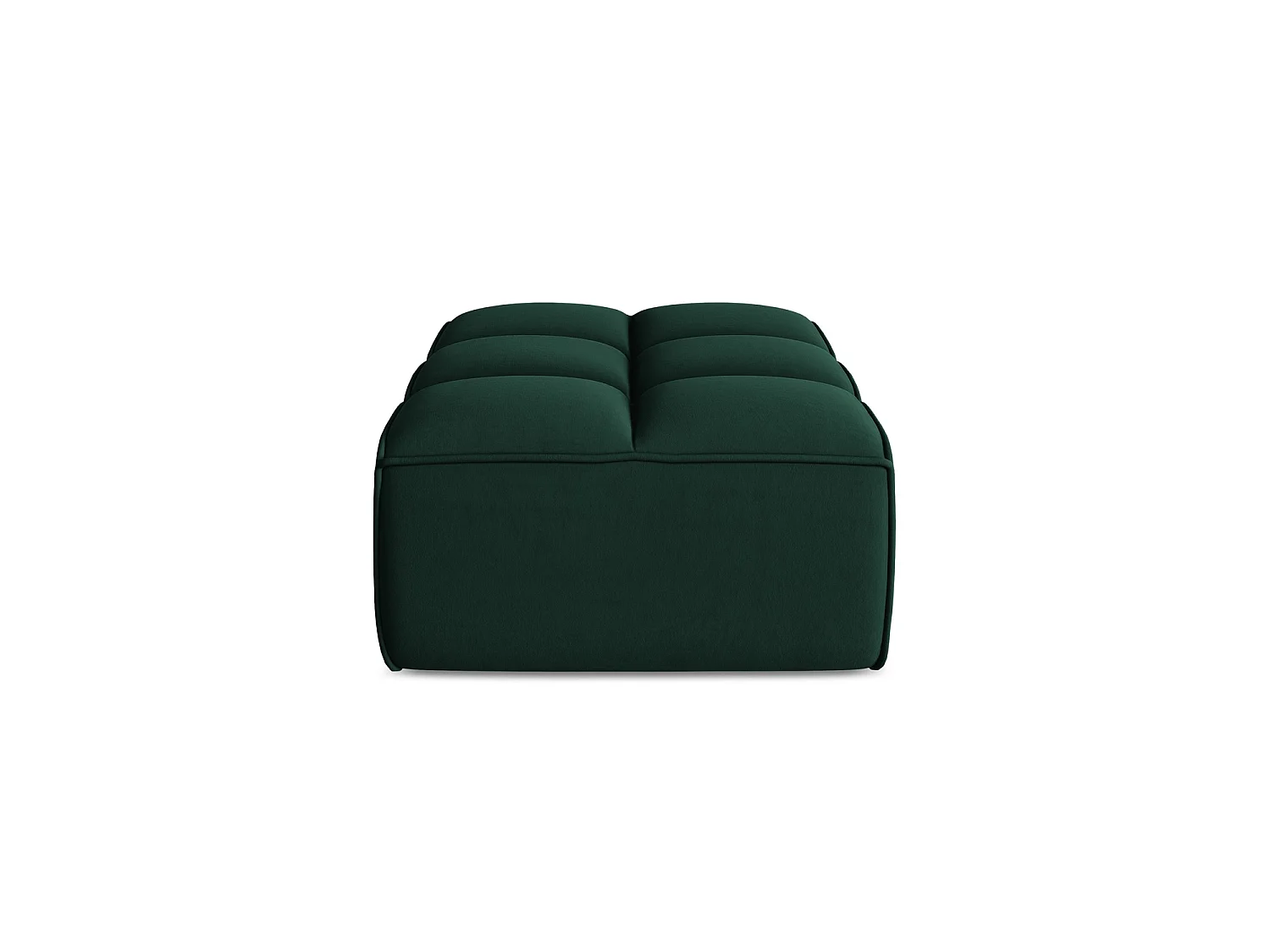 Pouf en velours - bouteille verte - BELLUNO