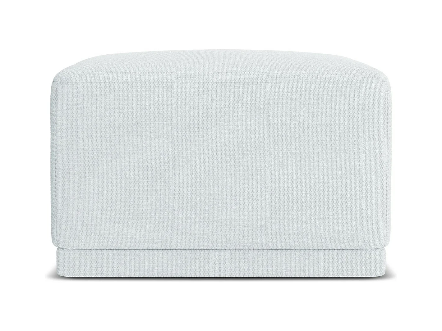 Poef van lichtblauw chenille stof - KAILA