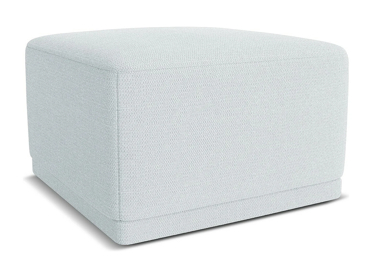 Pouf en tissu chenille - bleu clair - KAILA