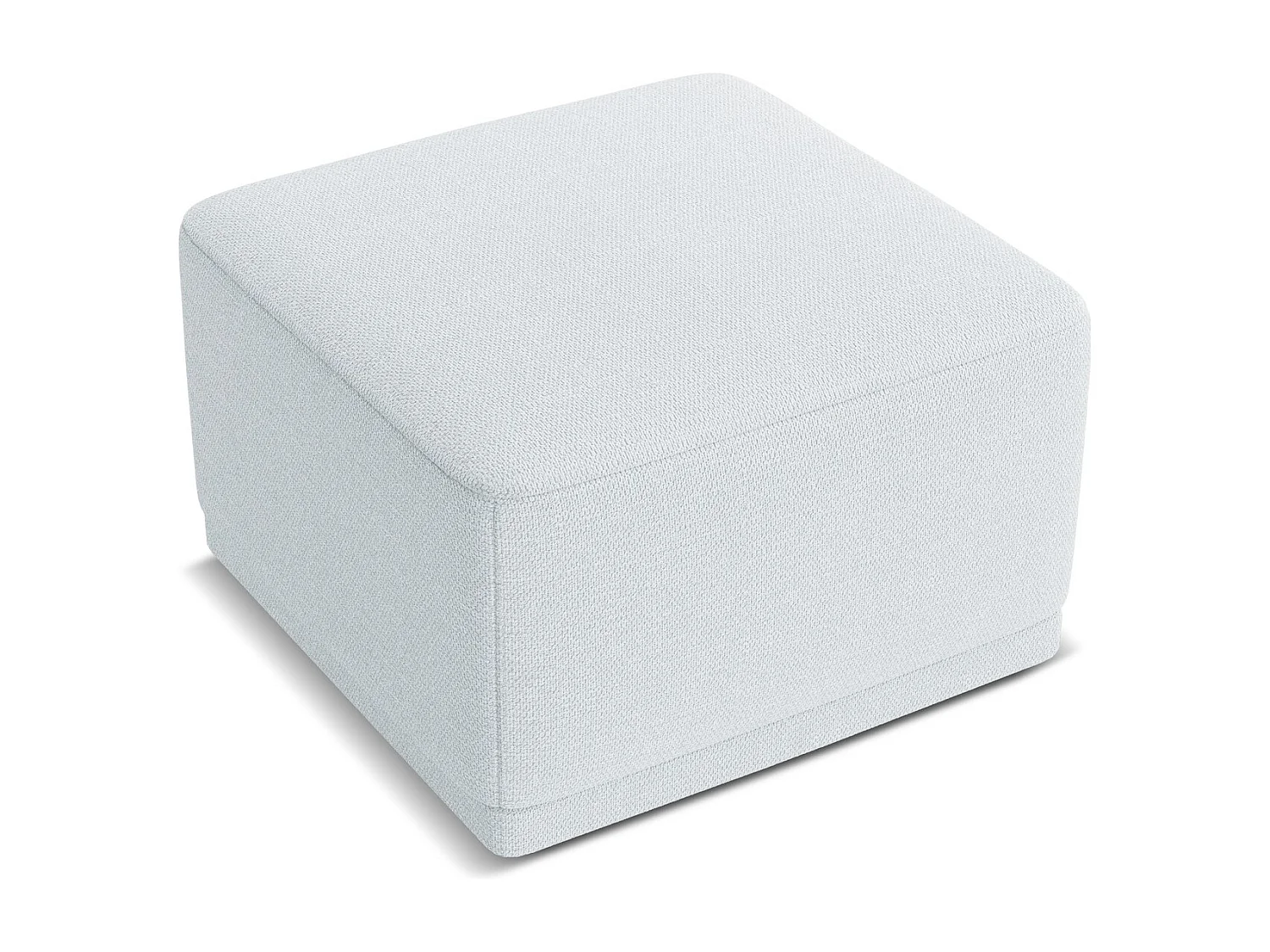 Pouf en tissu chenille - bleu clair - KAILA