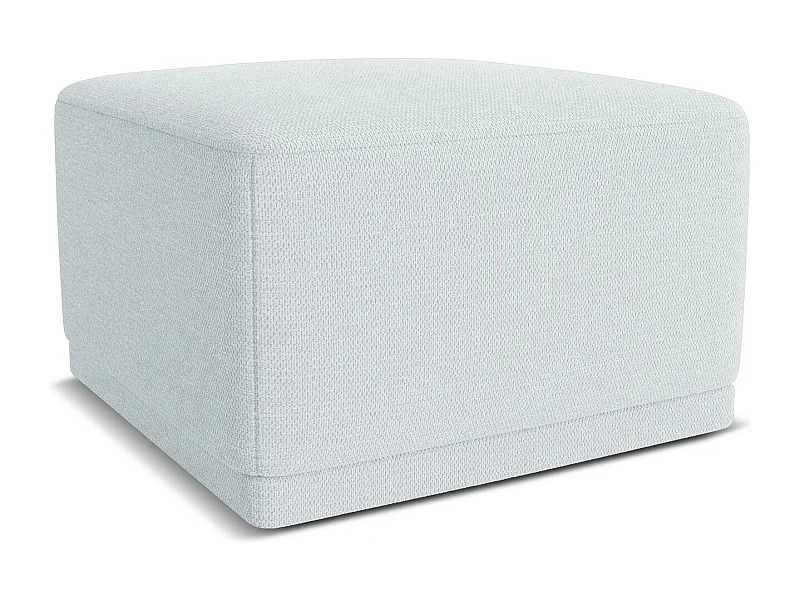 Pouf en tissu chenille - bleu clair - KAILA