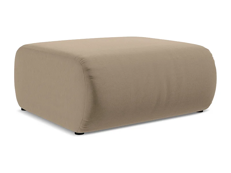 Pouf - Hocker - Samt - Hell beige - EKAHI