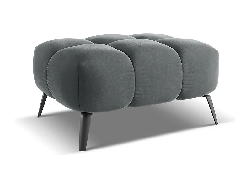 Pouf - Hocker - Samt - Stahl - NALU